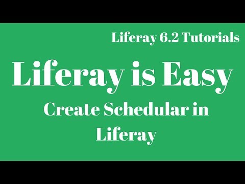 Liferay Tutorial 44 :- How to write Schedular in Liferay 6.2