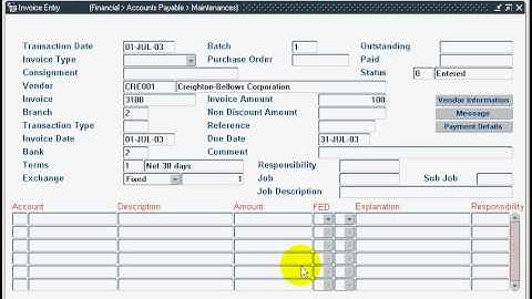 DYNAMIC 3i Free Edition ERP tutorials - Responsibility Codes - To group invoices