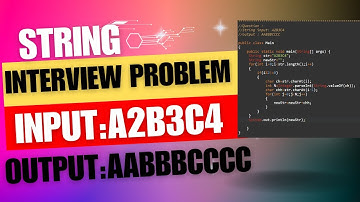 STRING CODING INTERVIEW QUESTION IN JAVA