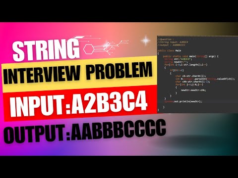 STRING CODING INTERVIEW QUESTION IN JAVA