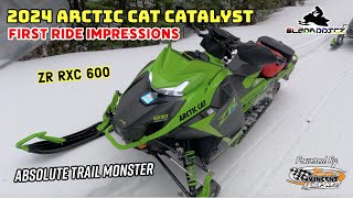 First Ride on a Catalyst! | 2024 Arctic Cat Catalyst ZR RXC 600 | Super Impressive Snowmobile