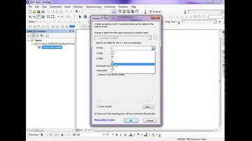 création point à partir Excel dans ArcGis