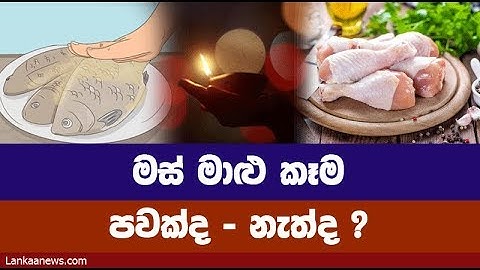 මස් මාළු කෑවොත් පව්ද -නැද්ද ?