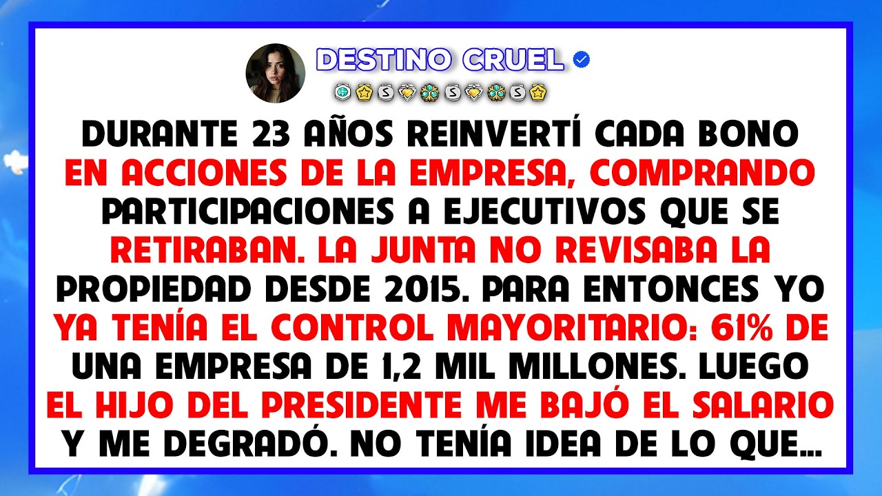Compré acciones de la empresa por 23 años sin que nadie lo notara, luego me degradaron