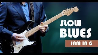 Slow Blues Backing Track Jam in G chords