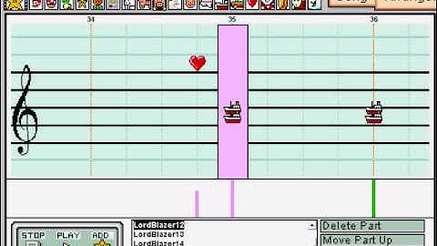 Battle vs. Lord Blazer (Wild Arms 2) in Mario Paint Composer