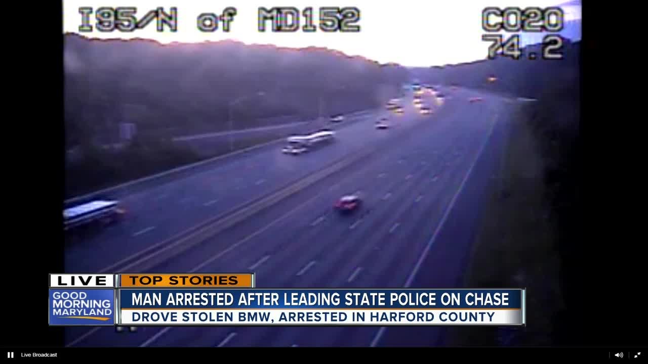 Man arrested after police pursuit in stolen car - YouTube