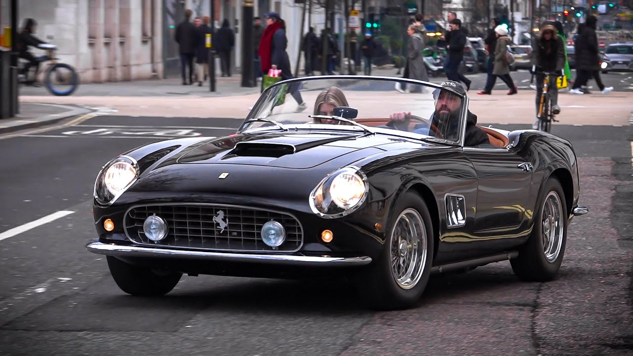 Classic Cars Leaving a Car Show in London February 2025