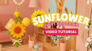 Sunflower Swirl Keychain