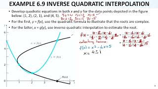 Numerical Methods Lec19 Ch06 Open Methods9 Inverse Quadratic Interpolation Method
