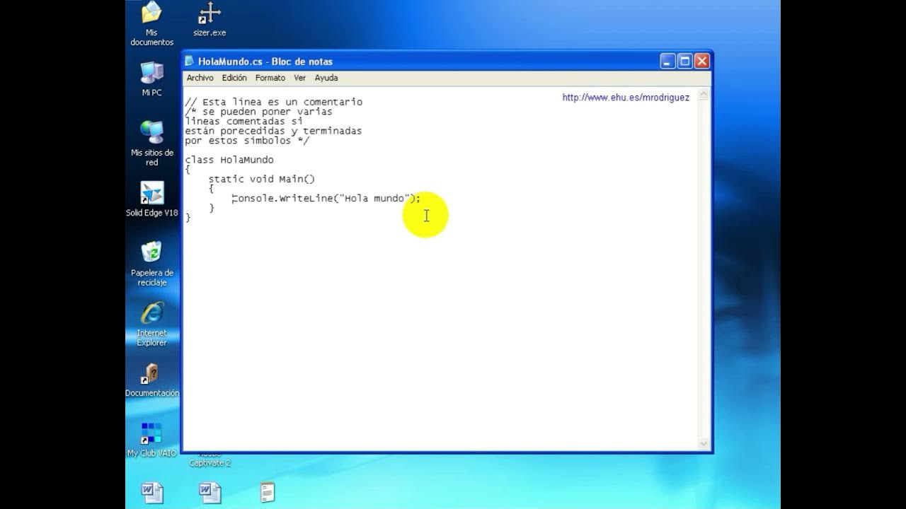 C# - Hola mundo en consola - parte 1 - YouTube