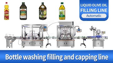 Automatic 6 Head Olive Oil Bottle Washing Filling Capping Machine Line