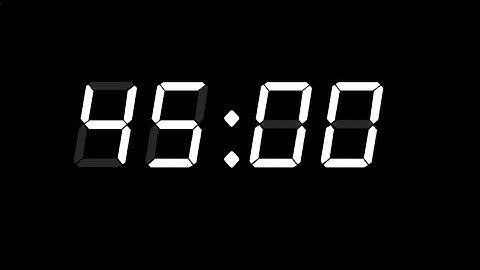 45 Minute Timer, retro white lcd alarm clock, with Alarm ⏰