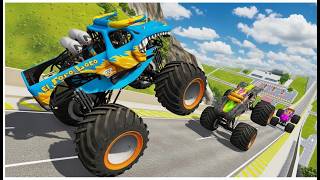 Monster Truck Mega Air Showdown LIVE! Giant Jumps, Tough Obstacles & Epic Crash Action!