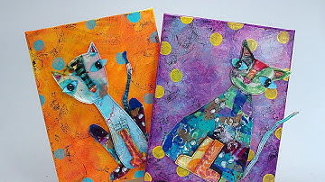 Mixed Media Animal Portraits Part 1 with Barb Owen - HowToGetCreative.com