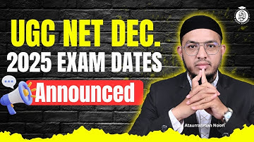 UGC NET December 2025 Exam Dates Released