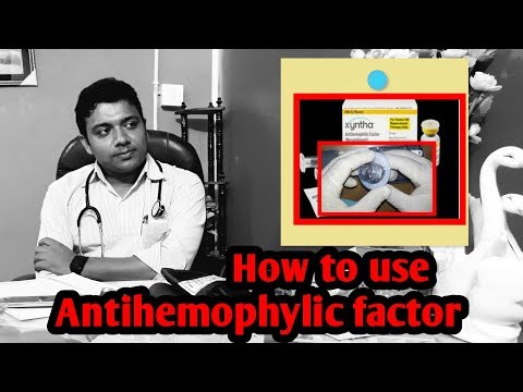 How to use antihemophilic factor solution.