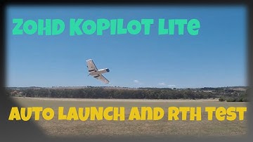 ZOHD Kopilot Auto launch and RTH on Dart XL Enhanced