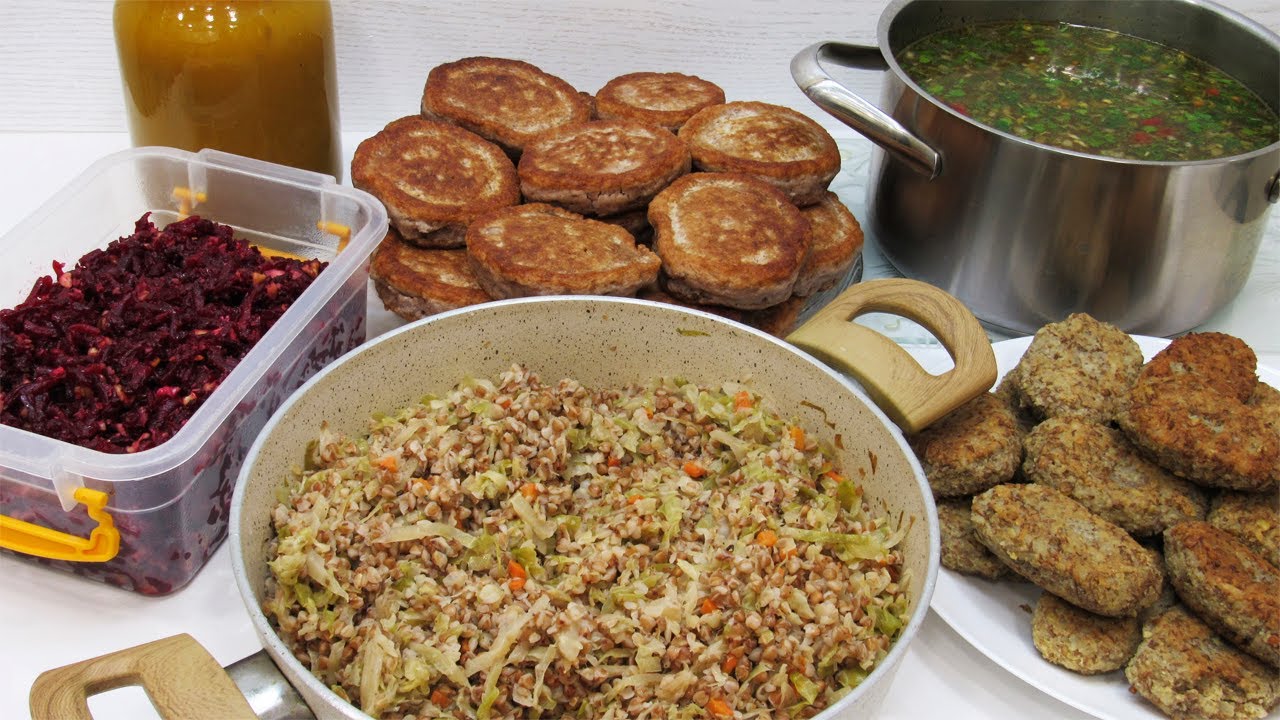 Постное Меню из 6 блюд! Что мы едим в пост на Завтрак Обед и Ужин