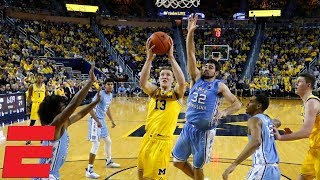 Michigan stays undefeated with blowout win over UNC | College Basketball Highlights