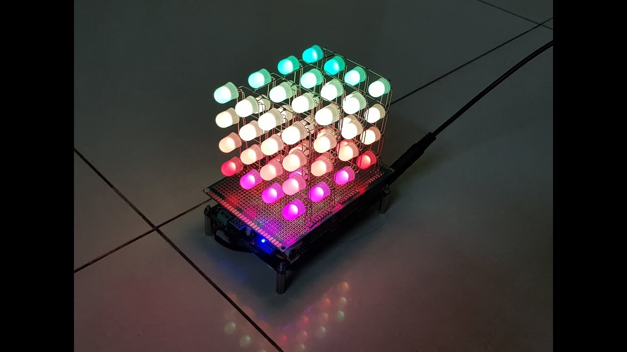 ESP01 ESP8266 RGB LED CUBE 4x4x4 YouTube
