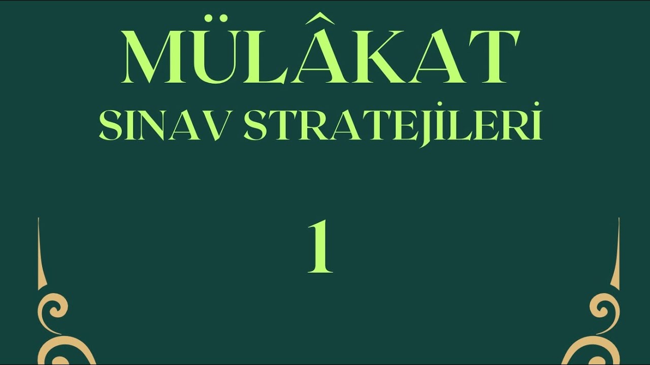 DİB MÜLAKAT SINAV STRATEJİLERİ