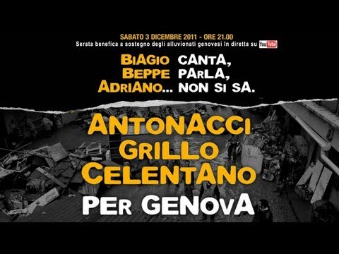 Antonacci, Celentano, Don Gallo, Grillo, Paoli per Genova