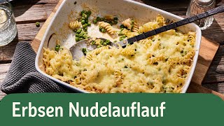 Einfacher Nudelauflauf mit Erbsen – schnell, lecker, vegetarisch 🌱🍴 | REWE Deine Küche