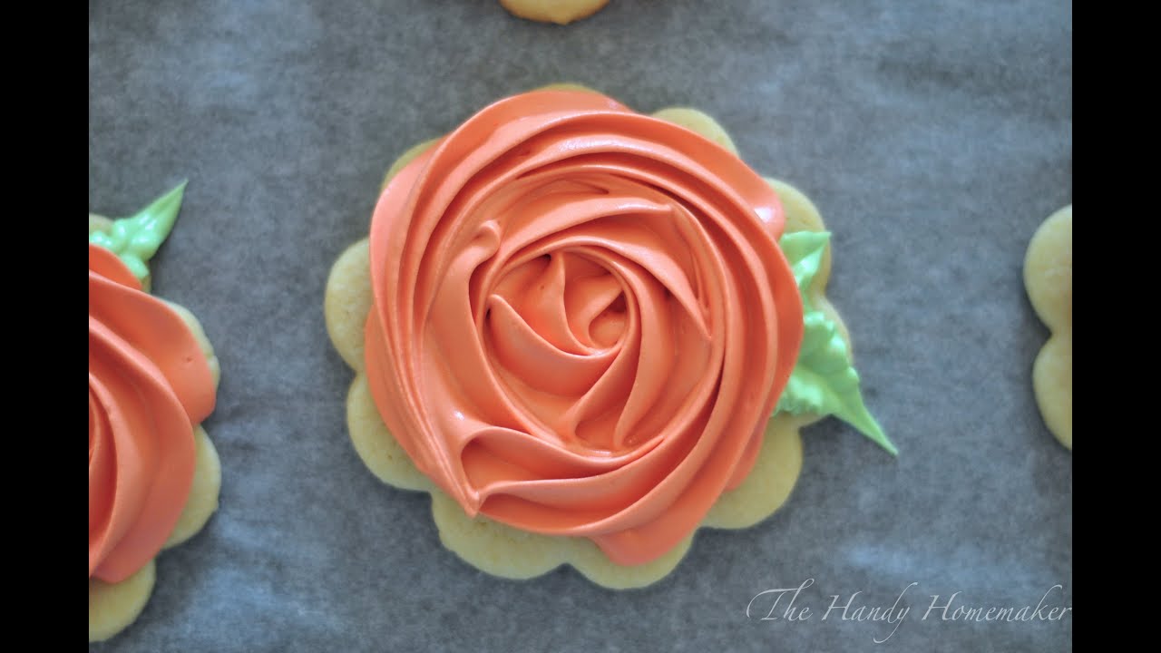 Rosette Cookies with Royal Icing - YouTube