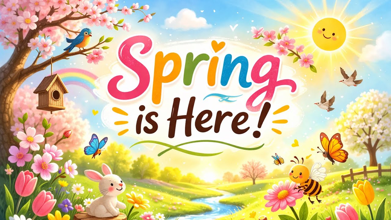 Springtime Fun Here Comes Spring Hello Spring | Kids Song About Springtime - YouTube