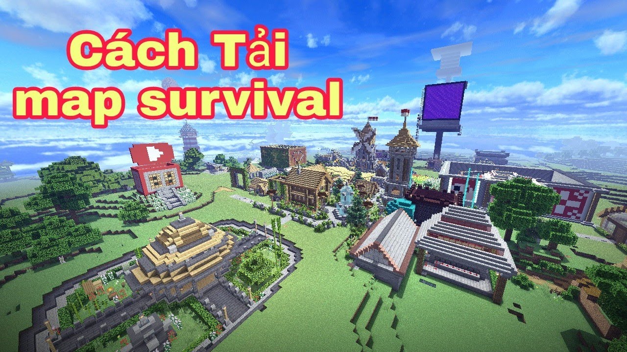 Cách tải map Sinh tồn tâm huyết cho Minecraft PE /#RaLyVN - YouTube