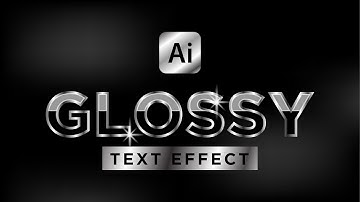 Glossy Text Effect Tutorial / Glossy Effect In Adobe Illustrator / Adobe Illustrator Tutorial