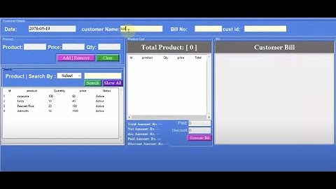 Inventory management system | POS system using python Tkinter.