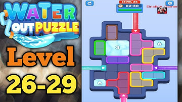 Water Out Puzzle level 26,27,28,29 Gameplay Walkthrough