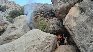 I Turned a Hidden Cave into a Cozy Stone Shelter with My Dog