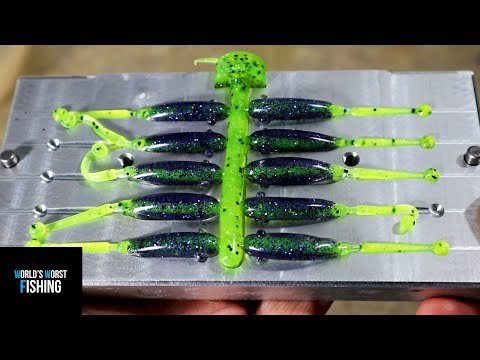 Making My FIRST EVER PANFISH BAITS! Soft Plastic Baits for