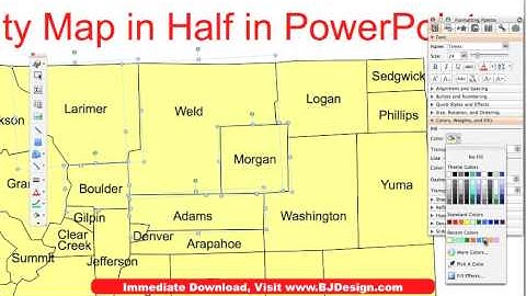 How Do I Split a PowerPoint Map in Half to Make Two Sales Territories, Video 2 • BJDesign.com