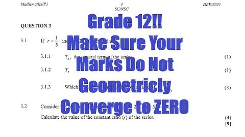 May/June 2021 Math Paper 1 Past Paper Question 3  Sequences and Series