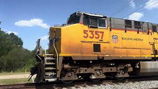 UP 5357 At Lewis St Thru Conroe TX (Filmed: 8/15/26)