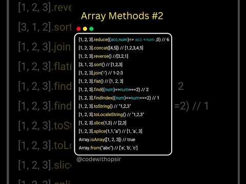 #2 Javascript Array