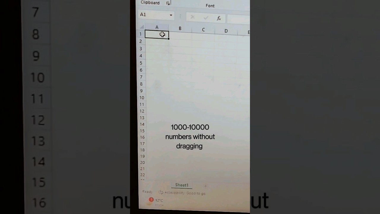Excel Part 1 1000 Infinity Numbers Without Dragging Excel Part 1 1000 Infinity Numbers Without Dragging