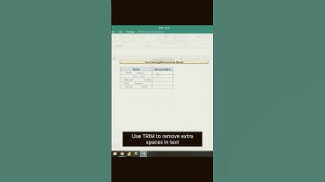 Remove Extra Spaces in Excel | TRIM Function #ExcelShorts #ExcelTips #TRIM #ExcelClean #excelformula