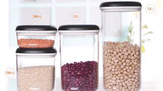 Attractive Kitchen containers Tupperware Clear Canister Set
