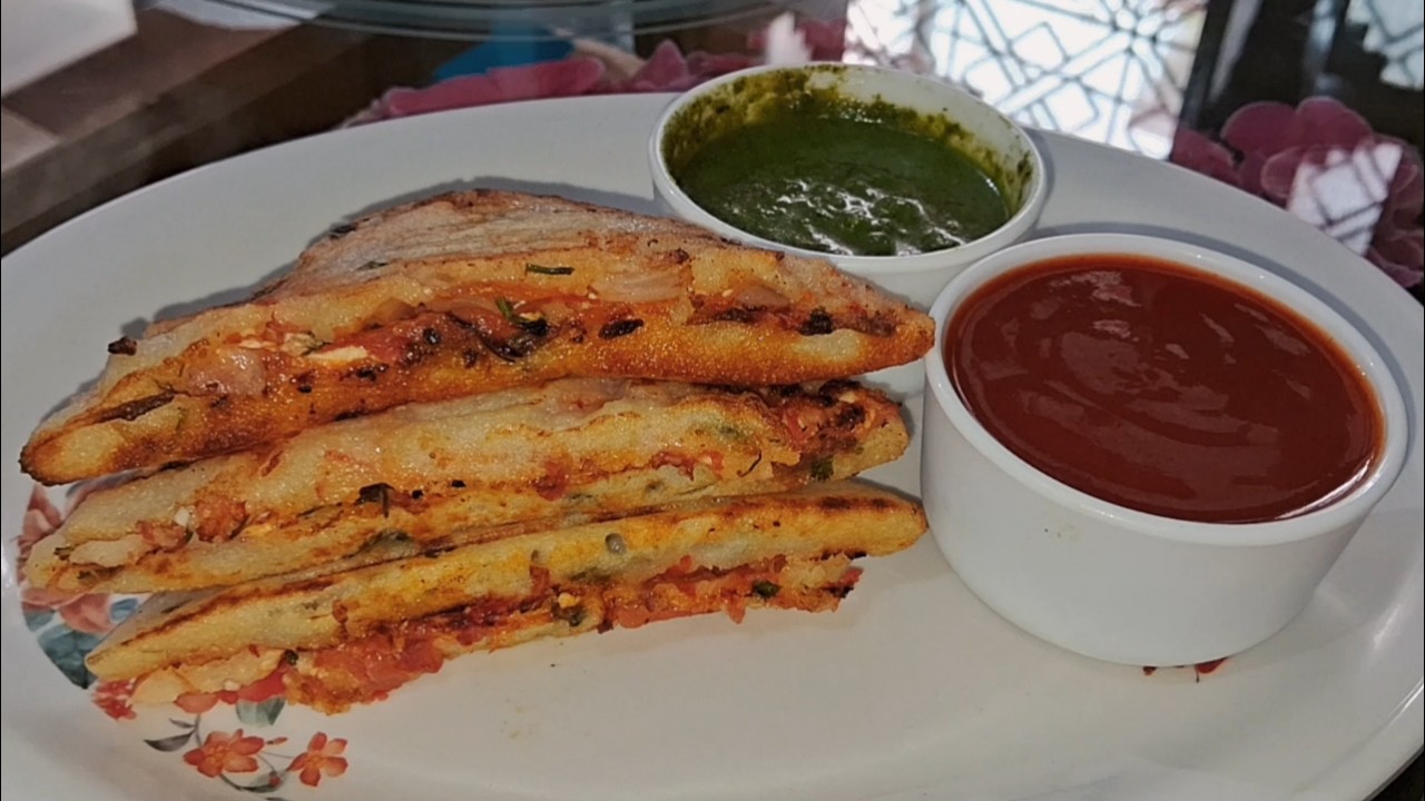 INSTANT SOOJI VEGETABLE SANDWICH RECIPE FOR BREAKFAST AND LUNCHBOX ! RITA SIMPLE KITCHEN 