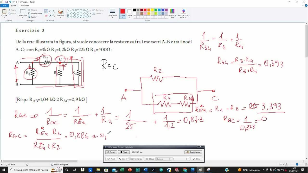 Resistenze In Serie E In Parallelo Formule 4 LEZIONE - RESISTENZE IN SERIE E PARALLELO ESERCIZI - YouTube