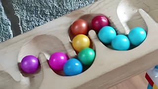 See The Marbles Swaying ✅ Marble Run Race Asmr ☆ Haba Slope Dump Truck & Garbage Truck