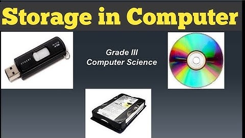 Storage in Computer Class 2 Computer CBSE Syllabus