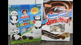 Little Debbie Panda Mini Donuts & Hostess Donettes Caramel Chocolate Mini Donuts Review