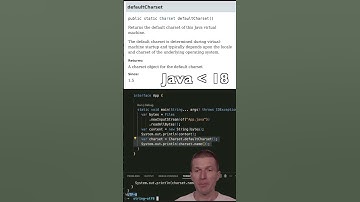 UTF-8, Default Charset, JEP-400 and Java 18 #java #shorts