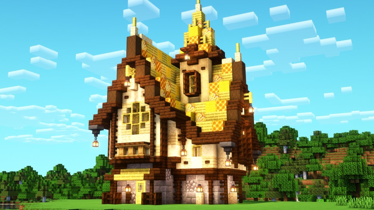 【マイクラ建築】小さいファンタジーな家の作り方【Minecraft】【建築講座】 - YouTube